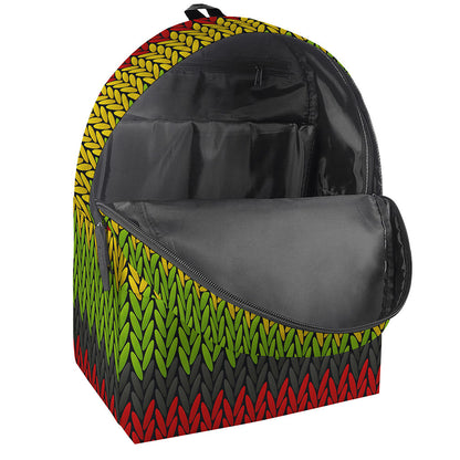 Knitted Style Reggae Pattern Print Backpack