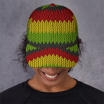 Knitted Style Reggae Pattern Print Baseball Cap