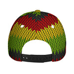 Knitted Style Reggae Pattern Print Baseball Cap