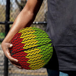 Knitted Style Reggae Pattern Print Basketball