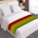 Knitted Style Reggae Pattern Print Bed Runner