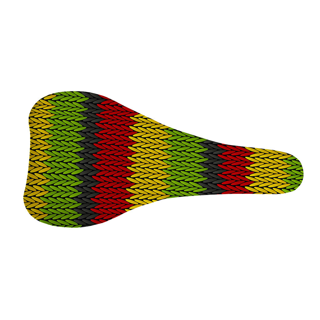 Knitted Style Reggae Pattern Print Bicycle Seat Cover