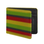 Knitted Style Reggae Pattern Print Bifold Wallet