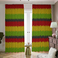 Knitted Style Reggae Pattern Print Dimout Pencil Pleat Curtains