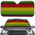 Knitted Style Reggae Pattern Print Car Windshield Sun Shade