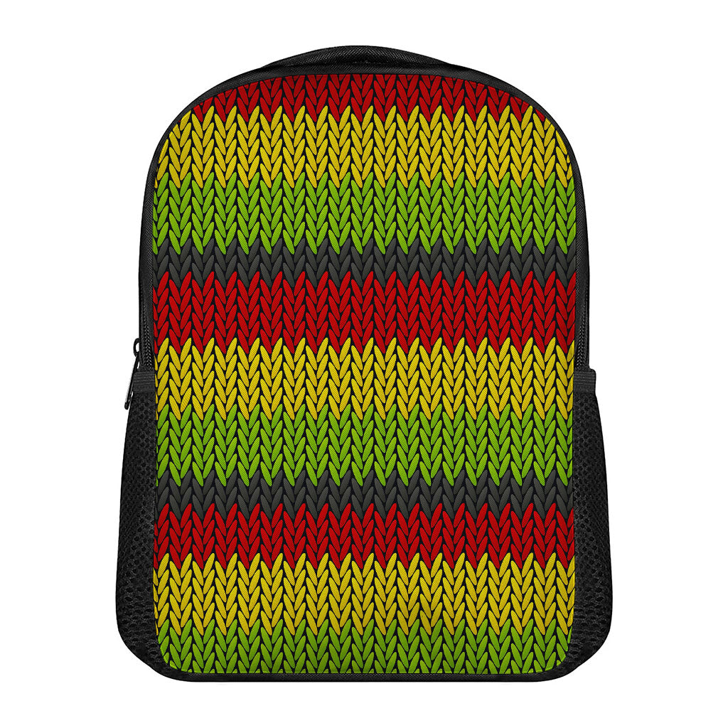 Knitted Style Reggae Pattern Print Casual Backpack