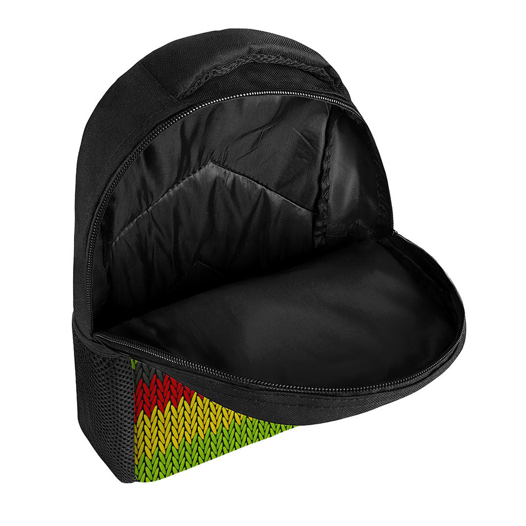 Knitted Style Reggae Pattern Print Casual Backpack
