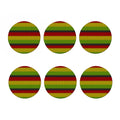 Knitted Style Reggae Pattern Print Coaster Set