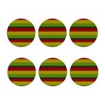 Knitted Style Reggae Pattern Print Coaster Set