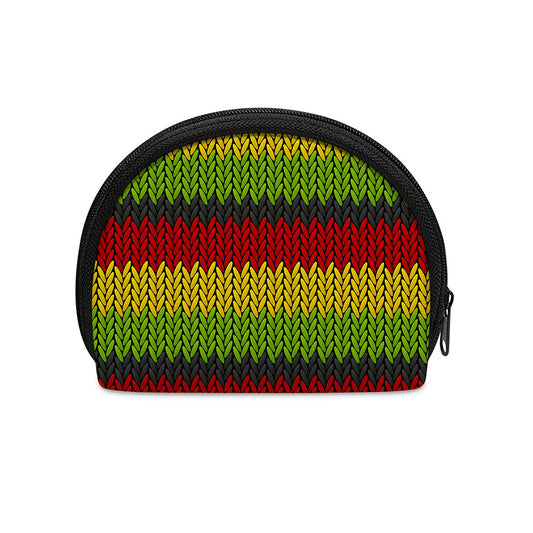 Knitted Style Reggae Pattern Print Coin Purse