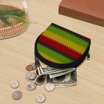 Knitted Style Reggae Pattern Print Coin Purse