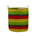 Knitted Style Reggae Pattern Print Collapsible Laundry Basket