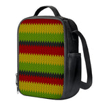 Knitted Style Reggae Pattern Print Crossbody Lunch Bag