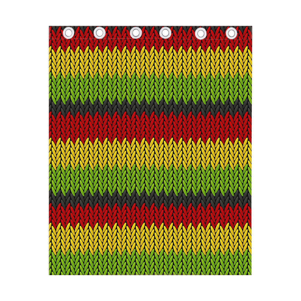 Knitted Style Reggae Pattern Print Curtain