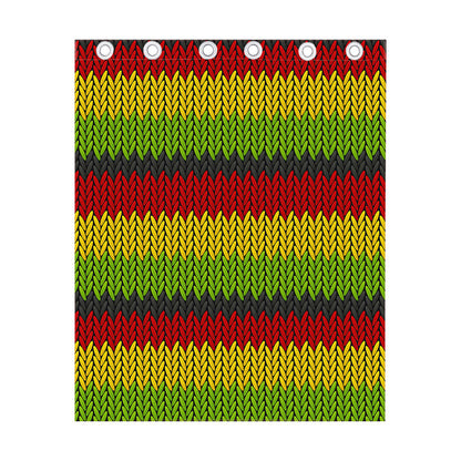 Knitted Style Reggae Pattern Print Curtain