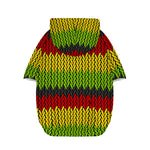 Knitted Style Reggae Pattern Print Dog Zip Up Hoodie