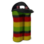 Knitted Style Reggae Pattern Print Double Neoprene Wine Tote