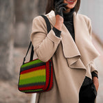 Knitted Style Reggae Pattern Print Double Strap Bible Bag