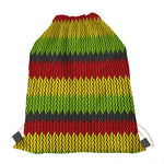Knitted Style Reggae Pattern Print Drawstring Bag