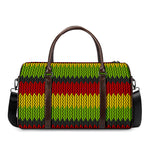 Knitted Style Reggae Pattern Print Duffle Bag
