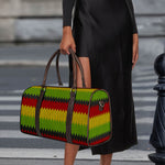 Knitted Style Reggae Pattern Print Duffle Bag