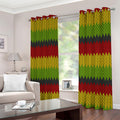 Knitted Style Reggae Pattern Print Extra Wide Grommet Curtains