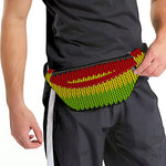 Knitted Style Reggae Pattern Print Fanny Pack