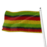 Knitted Style Reggae Pattern Print Flag
