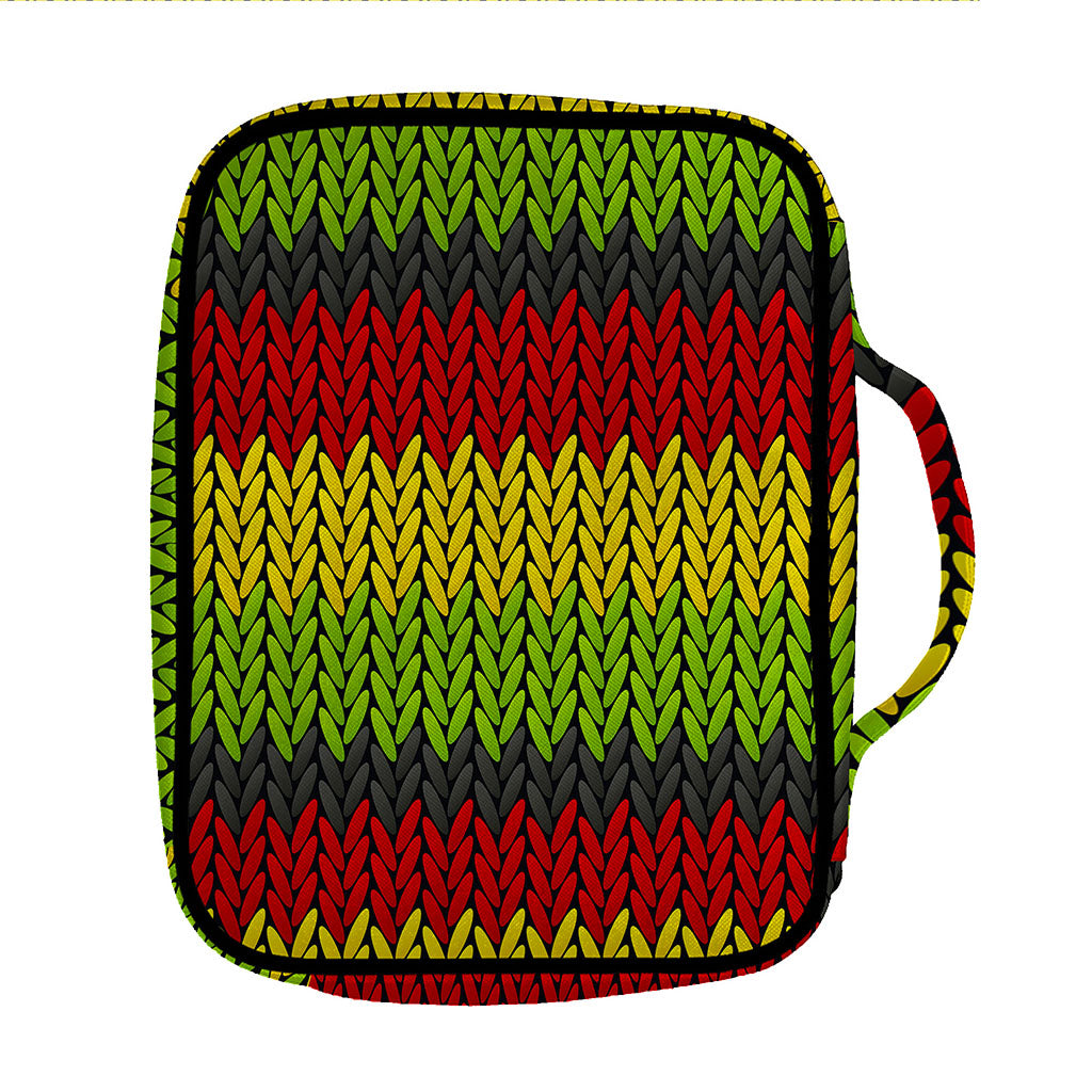 Knitted Style Reggae Pattern Print Front Pocket Bible Bag