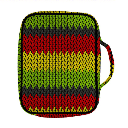 Knitted Style Reggae Pattern Print Front Pocket Bible Bag
