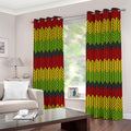 Knitted Style Reggae Pattern Print Grommet Curtains