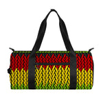 Knitted Style Reggae Pattern Print Gym Bag