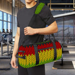 Knitted Style Reggae Pattern Print Gym Bag