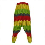 Knitted Style Reggae Pattern Print Hammer Pants