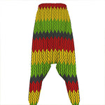 Knitted Style Reggae Pattern Print Hammer Pants