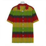 Knitted Style Reggae Pattern Print Hawaiian Shirt