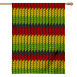 Knitted Style Reggae Pattern Print House Flag