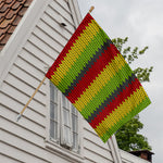 Knitted Style Reggae Pattern Print House Flag