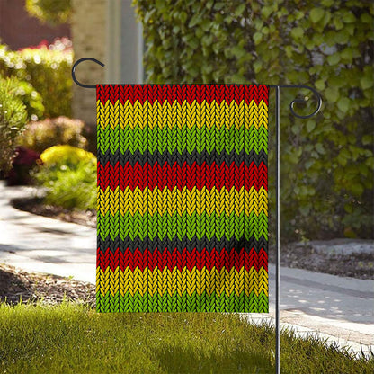 Knitted Style Reggae Pattern Print House Flag