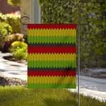 Knitted Style Reggae Pattern Print House Flag