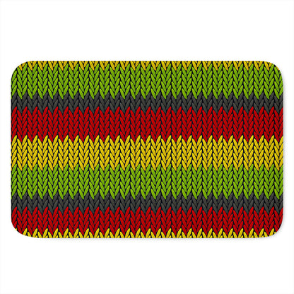 Knitted Style Reggae Pattern Print Indoor Door Mat