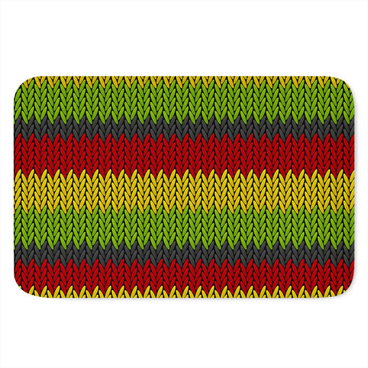 Knitted Style Reggae Pattern Print Indoor Door Mat