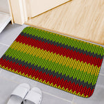 Knitted Style Reggae Pattern Print Indoor Door Mat