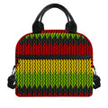 Knitted Style Reggae Pattern Print Insulated Lunch Bag