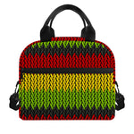Knitted Style Reggae Pattern Print Insulated Lunch Bag