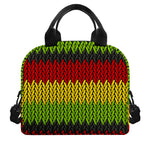 Knitted Style Reggae Pattern Print Insulated Lunch Bag