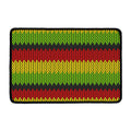 Knitted Style Reggae Pattern Print Kitchen Mat