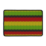 Knitted Style Reggae Pattern Print Kitchen Mat