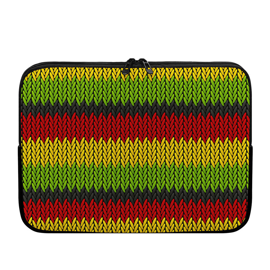 Knitted Style Reggae Pattern Print Laptop Sleeve