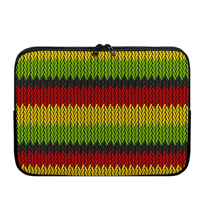 Knitted Style Reggae Pattern Print Laptop Sleeve